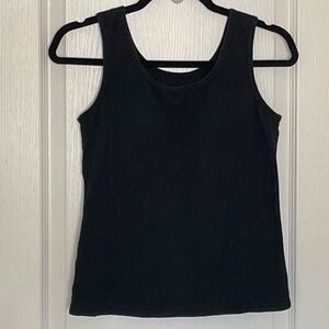 Women’s Black Tank Top with Built-in Bra